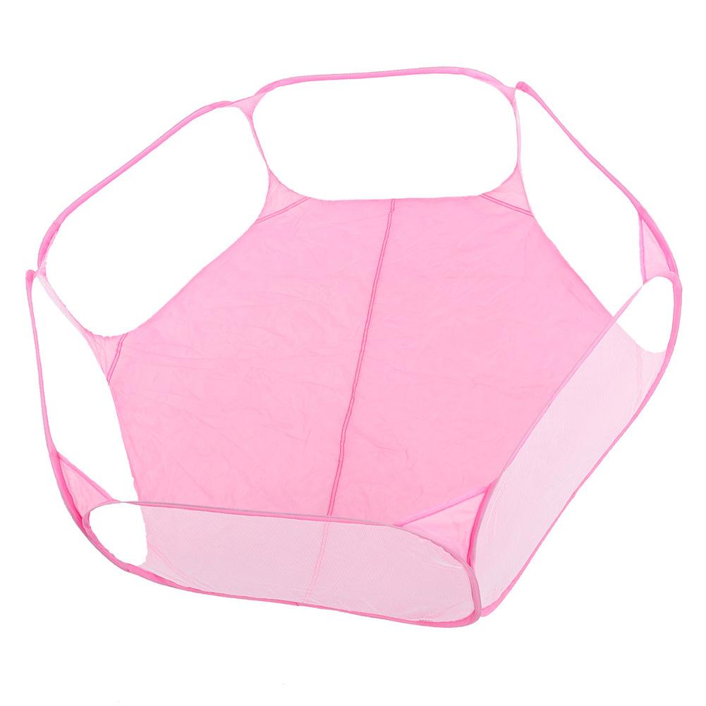 Portable Small Pet Animals Playpen Transparent Puppy Cat Rabbit Cage Tent for OutdoorPink