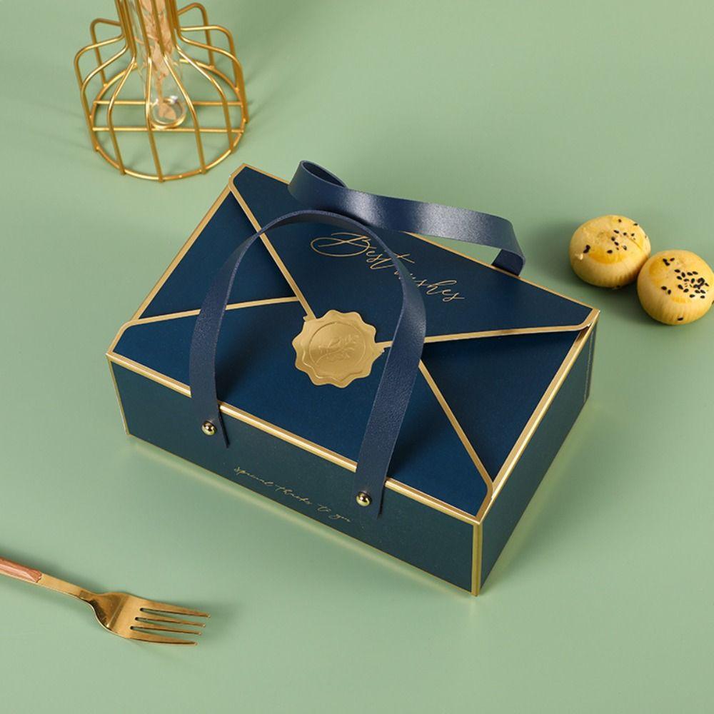 

Упаковочная коробка для лунных пряников в китайском стиле, бумажный пакет, школьные мероприятия L темно-синий
