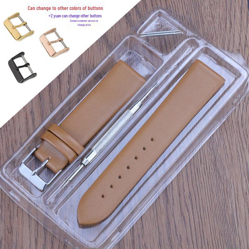 Boxed Waterproof Genuine Leather Watch Strap with Palm Print (Sizes 8-24 Mm)