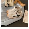 Cowhide Version~ Grape Mother Has the Same Ugly Cute Asymmetrical Big Toe Head Lace-up Casual Sports Forrest Gump Shoes Women's German Training Shoes
