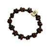 Genuine Coffee Bean Cat Paw Beaded Bracelet - Stylish Elastic Rope Couple Bangle