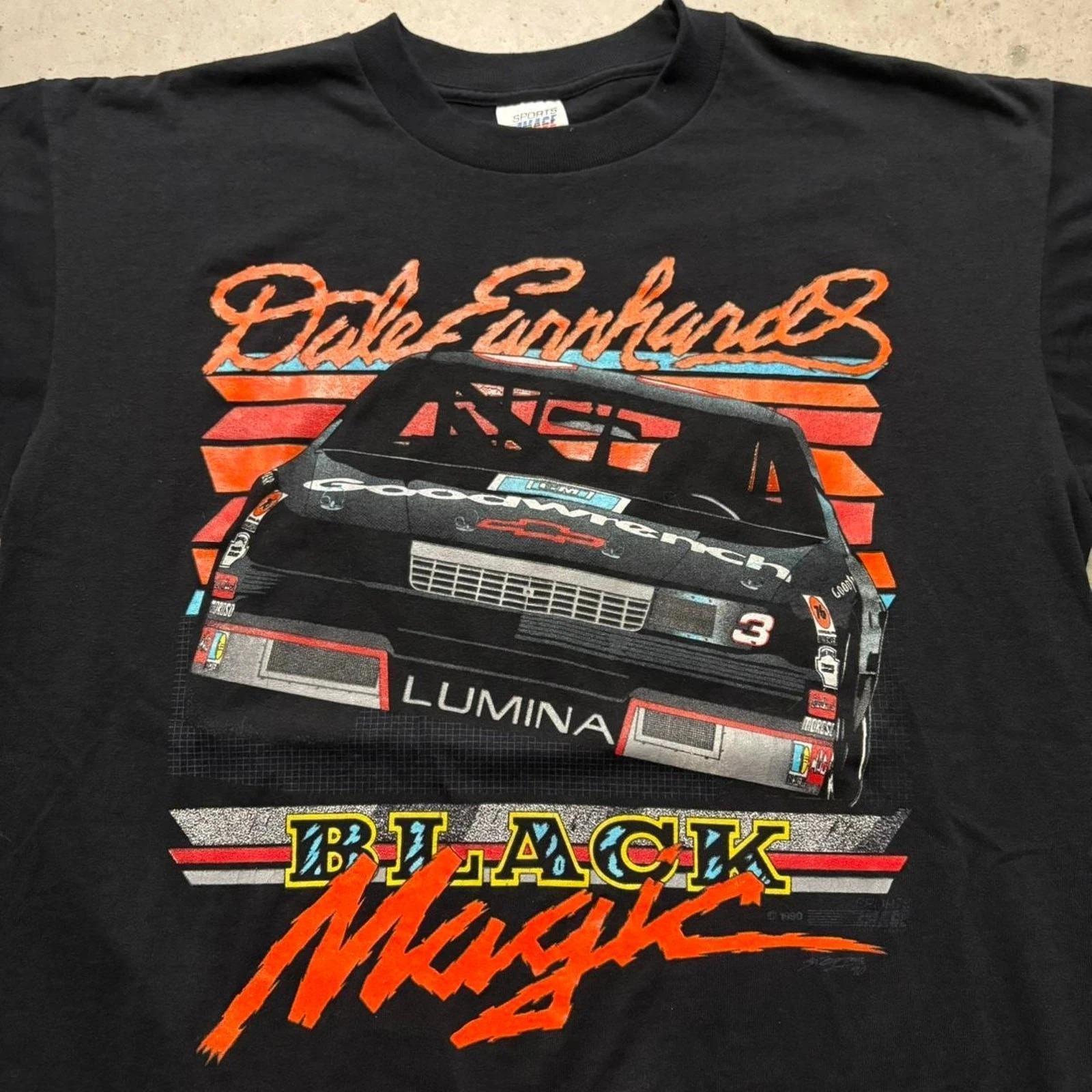 

Футболка с графическим принтом Dale Earnhardt #3 Black Magic Lumina Retro Racing 4XL