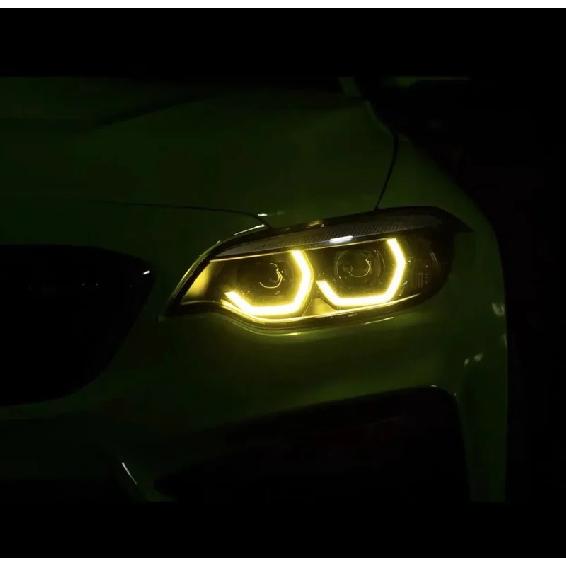 Yellow DRL Modules For BMW F87 M2 F23 F22 LCI M240i 230i 218i 2018 2019 2020 2021 Full LED Headlight DRL Daytime Light Angel Eye