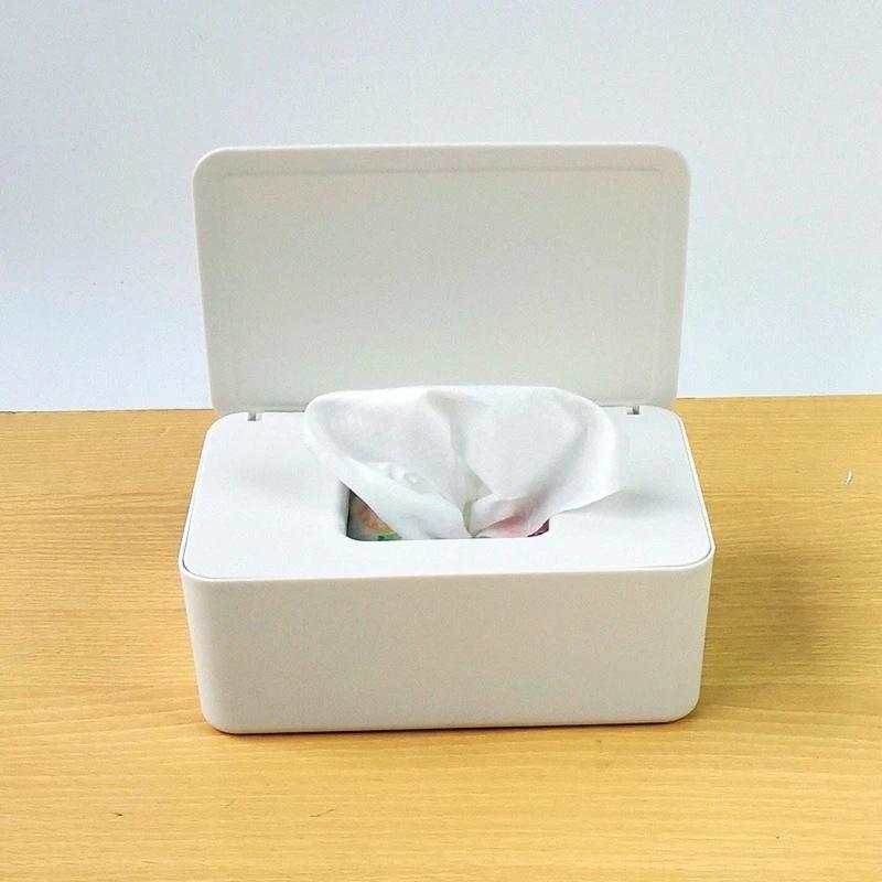 Dustproof Wet Wipes Storage Box with Lid Home Desktop Tissue Storage Box Portable Wet Wipes Dispenser