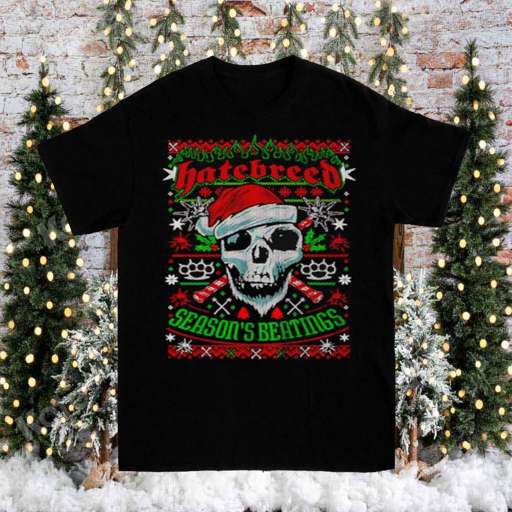 Hatebreed Season s Beatings skull Christmas T-shirt All Sizes BO746 Unisex T-Shirt S