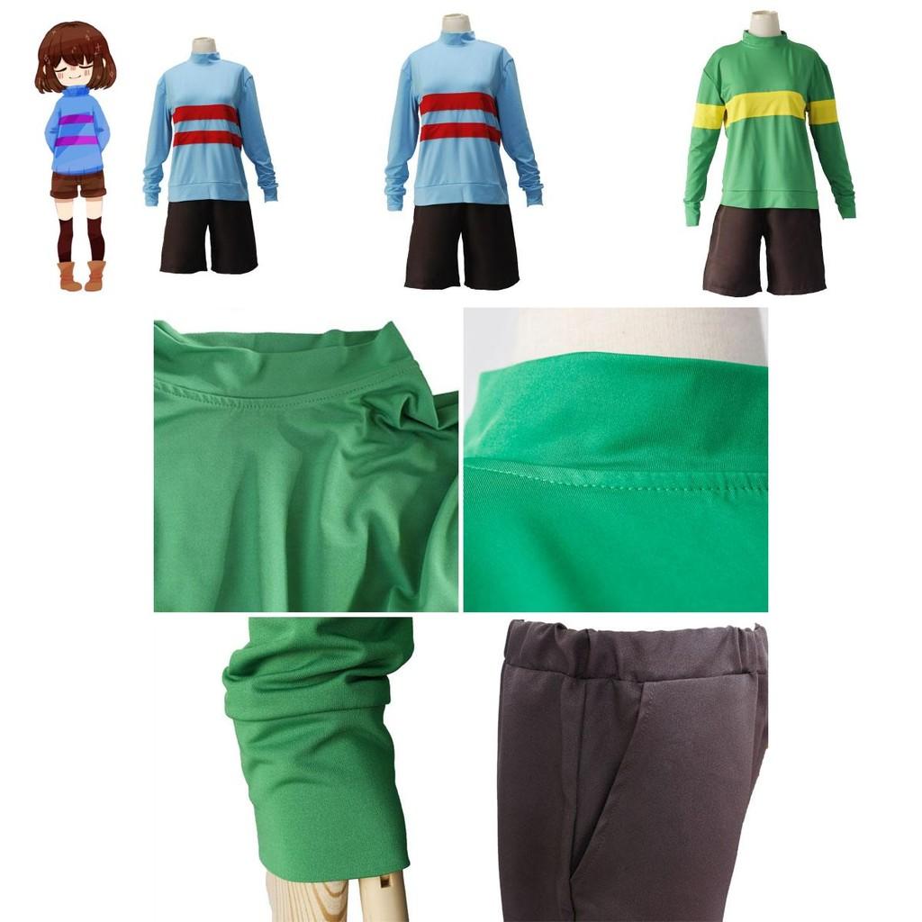 Comfortable Undertale Frisk Chara Cosplay Outfit For Role Play And Daily Wear