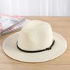 Classic New Women Men Summer Toquilla Straw Sun Hat For Elegant Lady Wide Brim Homburg Fedora Sunbonnet Beach Sunhat Panama Cap