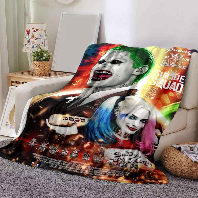 

Suicide Squad Joker & Harley Quinn Poster PrintPrint Blanket, Soft Blanket For Sofa Office Bed And Travelling Daughter Birthday Gift esj102 130cm×150cm（50in×60in）