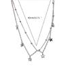Fashionable Neck Jewelry Star Necklace Double Layer Star Choker Gift for Girls