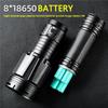 Ultra Bright Flashlight XHP360 LED Zoomable Spotlight Long Range Emergency Torch USB-C Rechargeable Detachable 18650 Battery