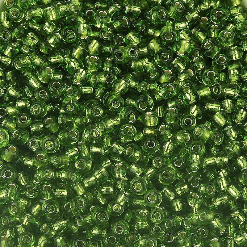 Forsølvede 3 mm glassfrøperler for DIY-smykker - Flere farger