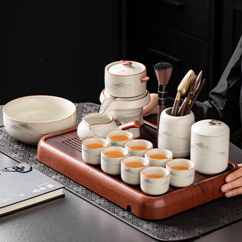 MOZHOU Chinese Ceramic Semi-Automatic Tea Set