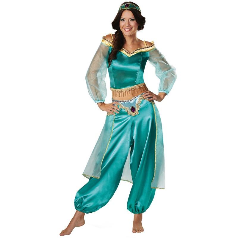 Halloween Search Banner Magic Lamp Jasmine Princess Dress Adult Belly Dance Cosplay Stage Costume