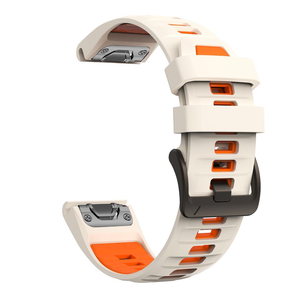 22mm 26mm Watch Strap Two-Tone Silicone For Garmin Fenix 8 Pro 8 7X 7Pro 6/Enduro 3/Instinct 2X/Tactix 8 Smartwatch Watch bands