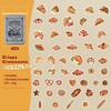 100 Sheets/box Bread Coffee Dessert Pattern Sticker For Hand Account Collage Material DIY Diary Notes Message Decoration