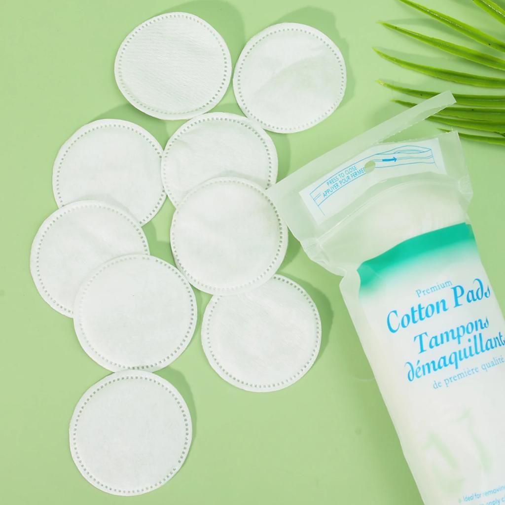 Disposable Makeup Remover Pads Soft Breathable Round Edge Daily Face Cleaning Cotton Pads Gentle Skin Care Facial Cleansing Wipe