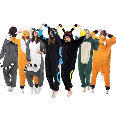 Adult Animal Fox Onesies Kigurumi Pajamas Cute Cartoon Costumes Jumpsuits Christmas Hooded Sleepwear