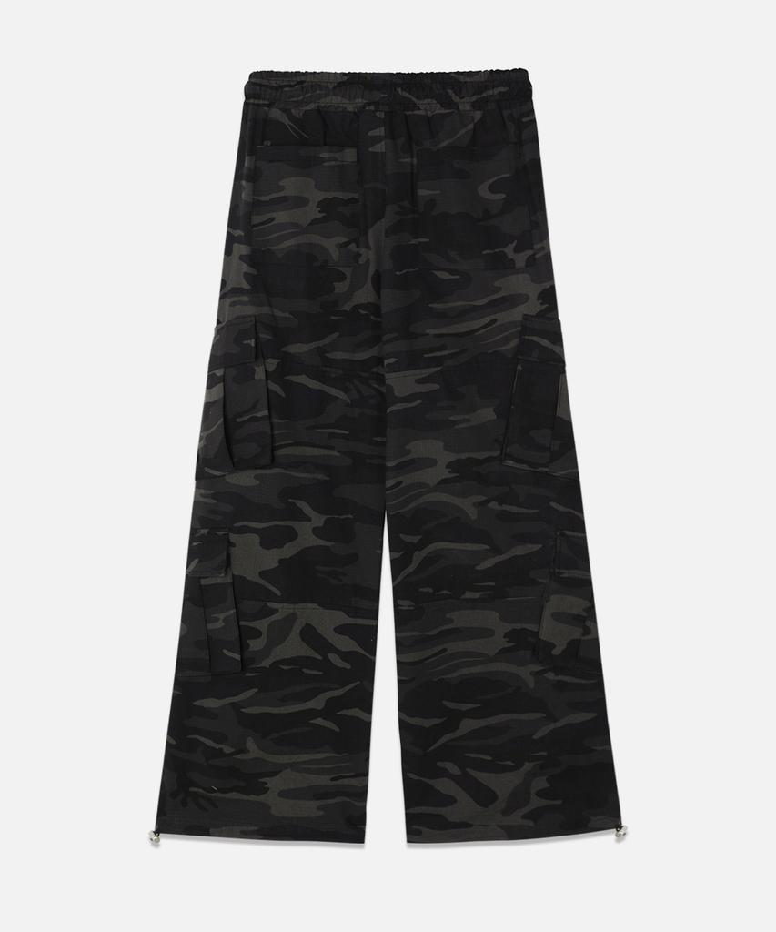 FREEMARIO Multi Cargo Camo Pants [Black]
