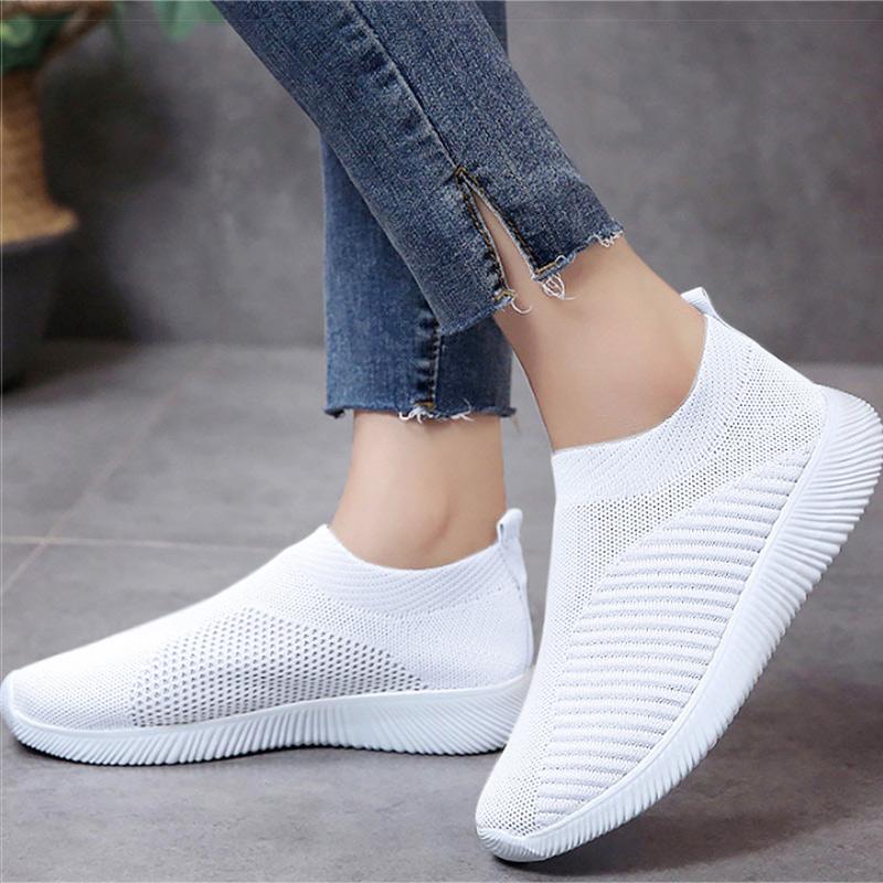 Women's Sneaker Soft Mesh White Shoes For Woman Sneakers Hot Women Sports Shoes Casual Zapatillas Mujer Flat Baskets Femmes