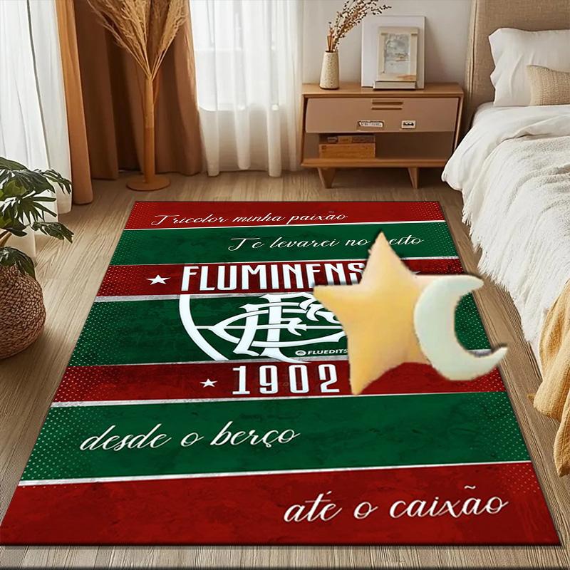 Flumi-nense Football Crest Printed Office Carpet Chair Cushion Entryway Rug, Rugs for Living Room, Bedroom Christmas gifts