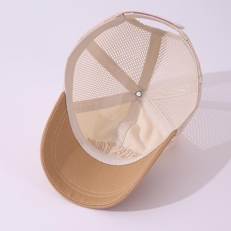Baby Mesh Baseball Cap Kids Summer Sun Hat Letter Peaked Hats 1-3year Boys Girls Hollow Breathable Sunscreen Caps Children Visor