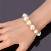Imitation Pearl Jewelry Set Including Necklace, Bracelet & Earrings, Bridal 3-Piece Ornaments for Women