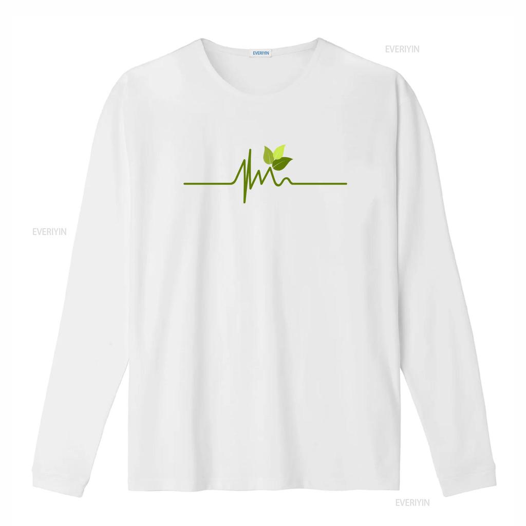 Womens Vegan Love Heartbeat Image T Shirt Eco Friendly Stylish vintage Washed homme Soft Slightly Unisex fashion Comfortable