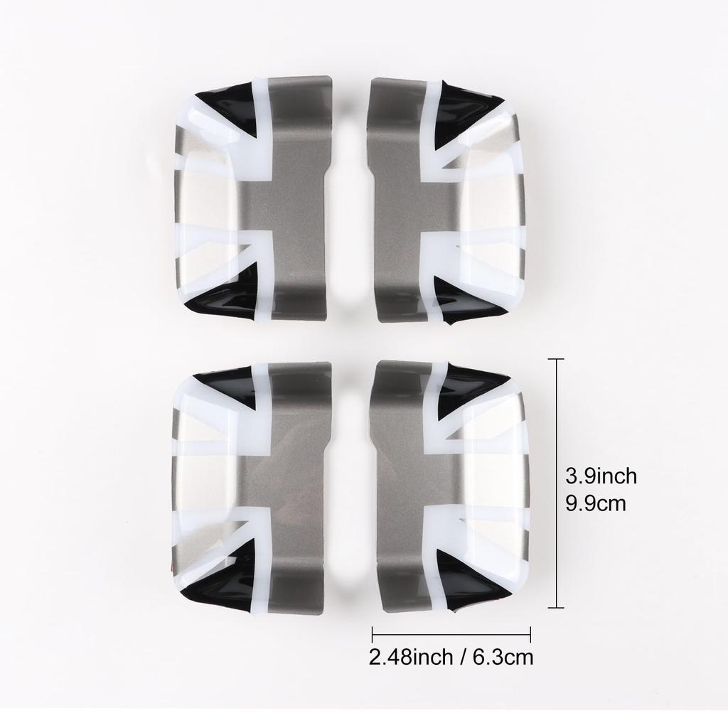 KUNGKIC Carbon Fiber Car Door Inner Grab Handle Cover for 2024 2023 2025 Mini Cooper ABS Decorative Car Accessories Countryman, Scratch-Resistant