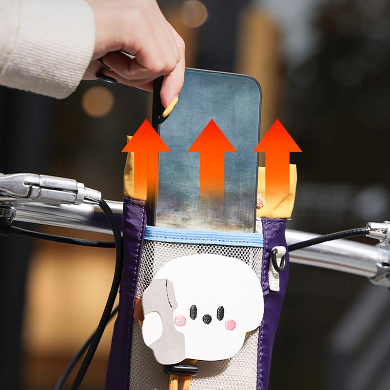 Bike Water Holder Insulated Handlebar Bag Waterproof Insulated Bottle Pouch Bag For Mountain Road Bike Scooter Wheelchair