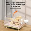 60cm Großer Acryl-Hamsterkäfig mit Vollsicht-Design Premium Syrischer Hamster-Villa Abnehmbare Schublade & Laufrad Zuchtbox