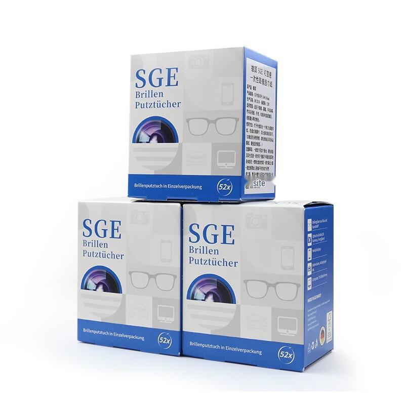 K&C SGE Disposable Glasses & Screen Cleaning Wipes - 3 Pack (52 Sheets Each)