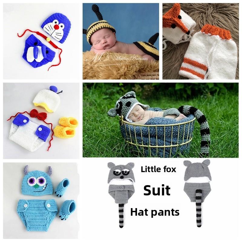 New 100-day Baby Photo Costume Full Moon Korean Style Knitted Creative Art Photo Baby Costume