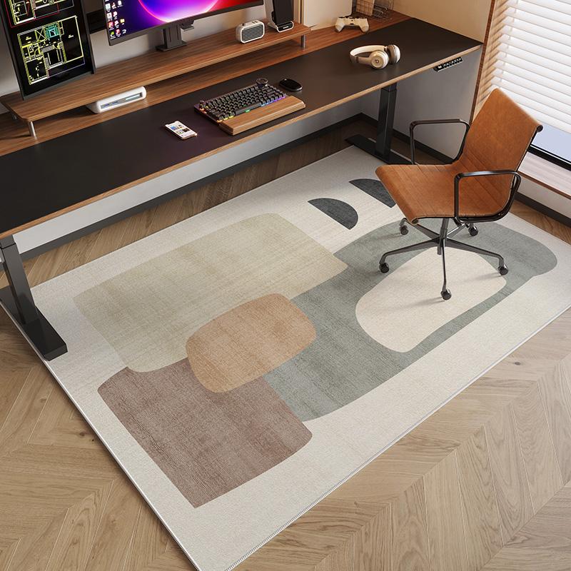 VIKAMA Study Roller Chair Carpet Bedroom Office Computer Chair Floor Mat Living Room Coffee Table Mat Home Decoration