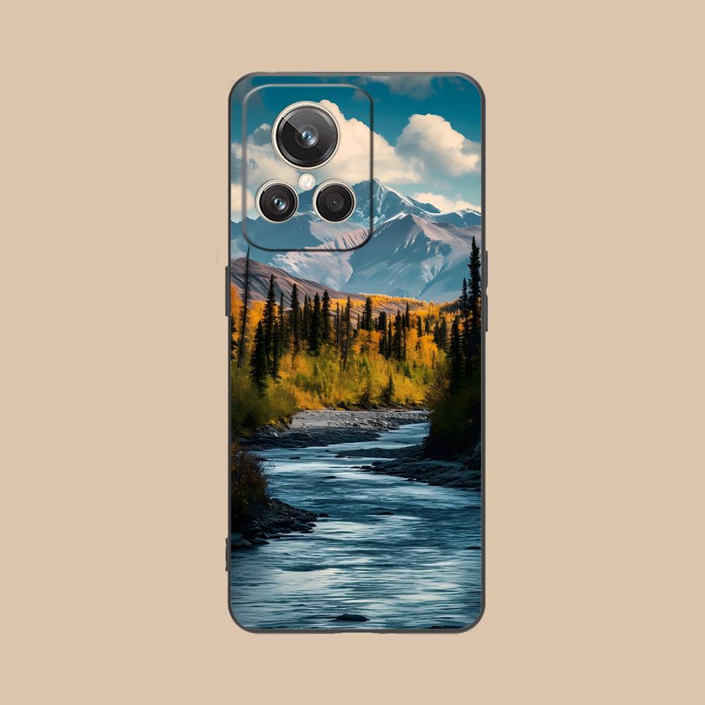 Mountain Forest Mobile Phone Case for Realme 15 14 13 12 11 10 9 Pro Plus T i Lite 5G Colorful Printing Cover Pretty Cellphones