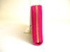 Authentic FENDI Zucca Khaki Canvas Shocking Pink Leather Round Zip Long Wallet #a221  Refurbished