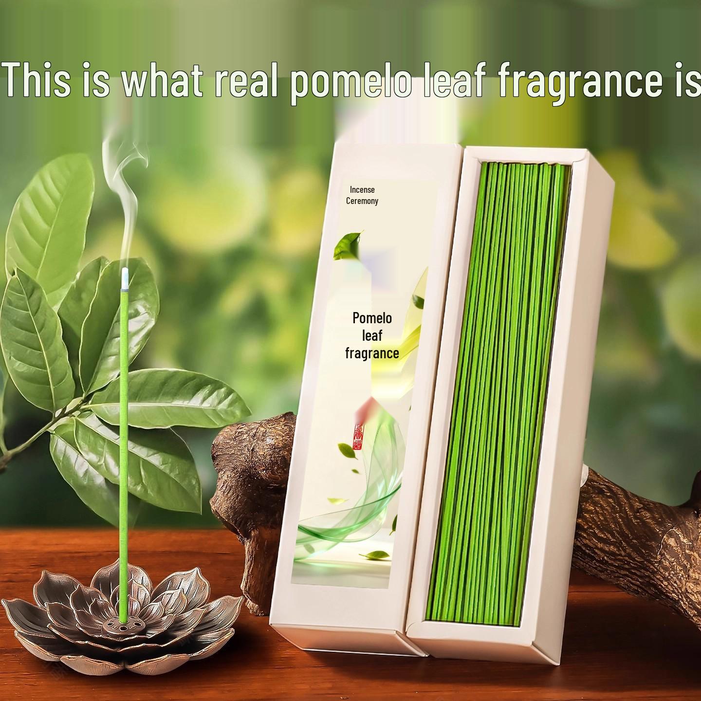 Pomelo Leaf Pine Cone Incense Sticks - Authentic Guangzhou Scent for Aromatherapy and Household Purification. Sample pack 3 sticks (simple packaging)
