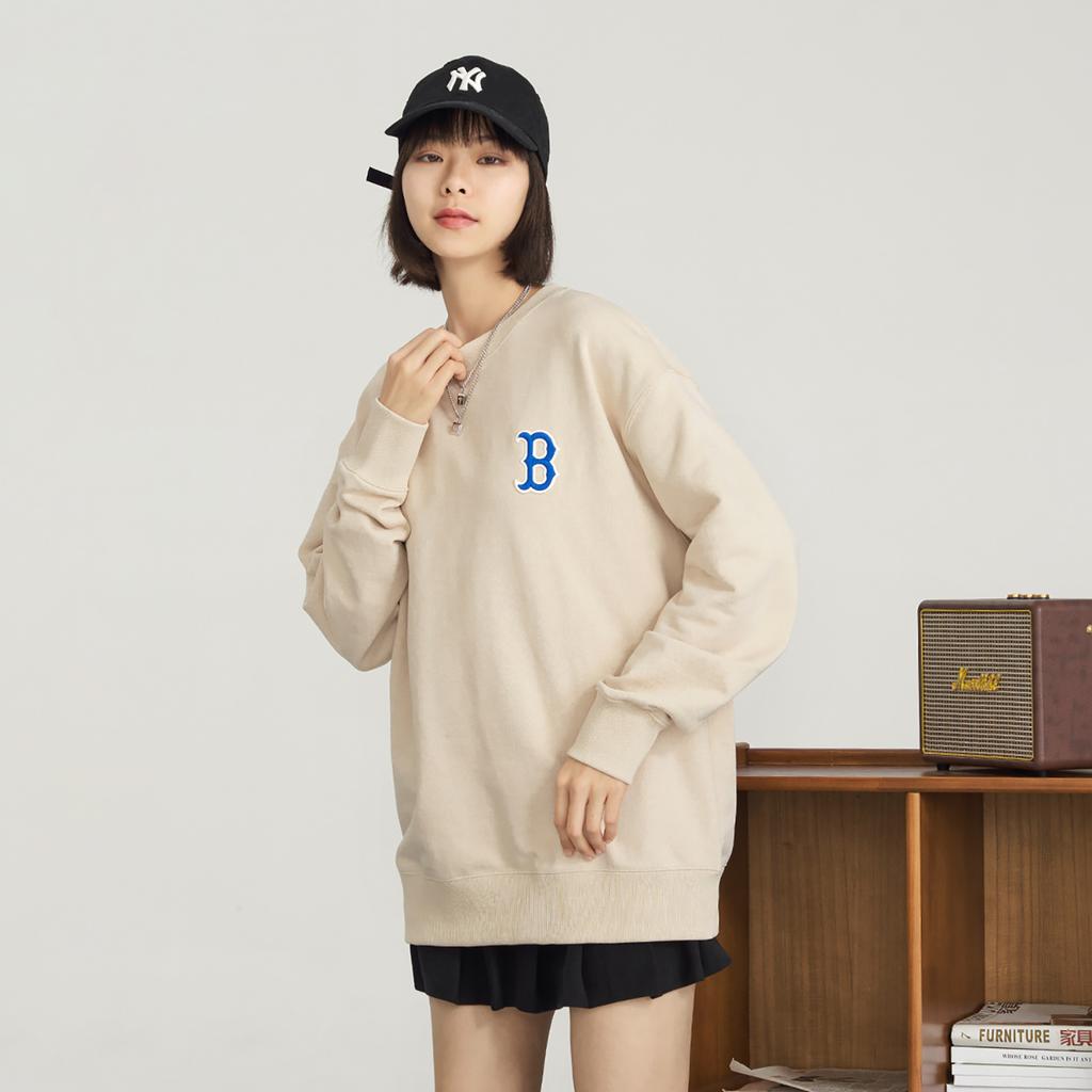 New MLB Sweatshirts Unisex Light Beige 3AMTM0831-43BGL