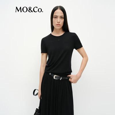 MO&Co. Deconstructed Knit Short-Sleeve Top