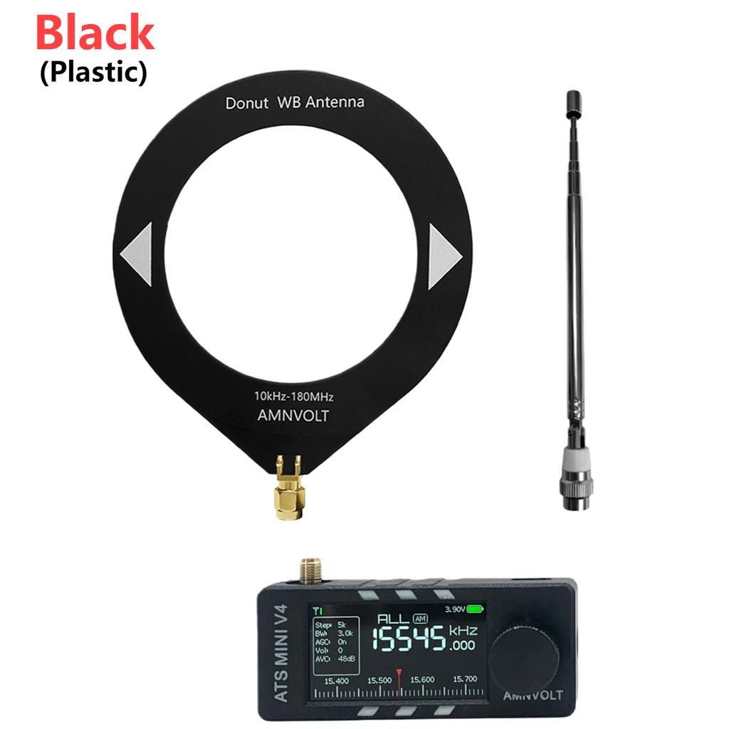 AMNVOLT V4 ATS MINI Si4732 DSP Radio LSB USB AM FM All Band Radio W/ Antenna 1.9inch IPS Screen Portable Pocket Radios ESP-32-S3