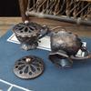 Creative Lotus Incense Burner with Handle Retro Copper Lotus Hollow Out Incense Stick Burner Brass Craft Home Office Decoration