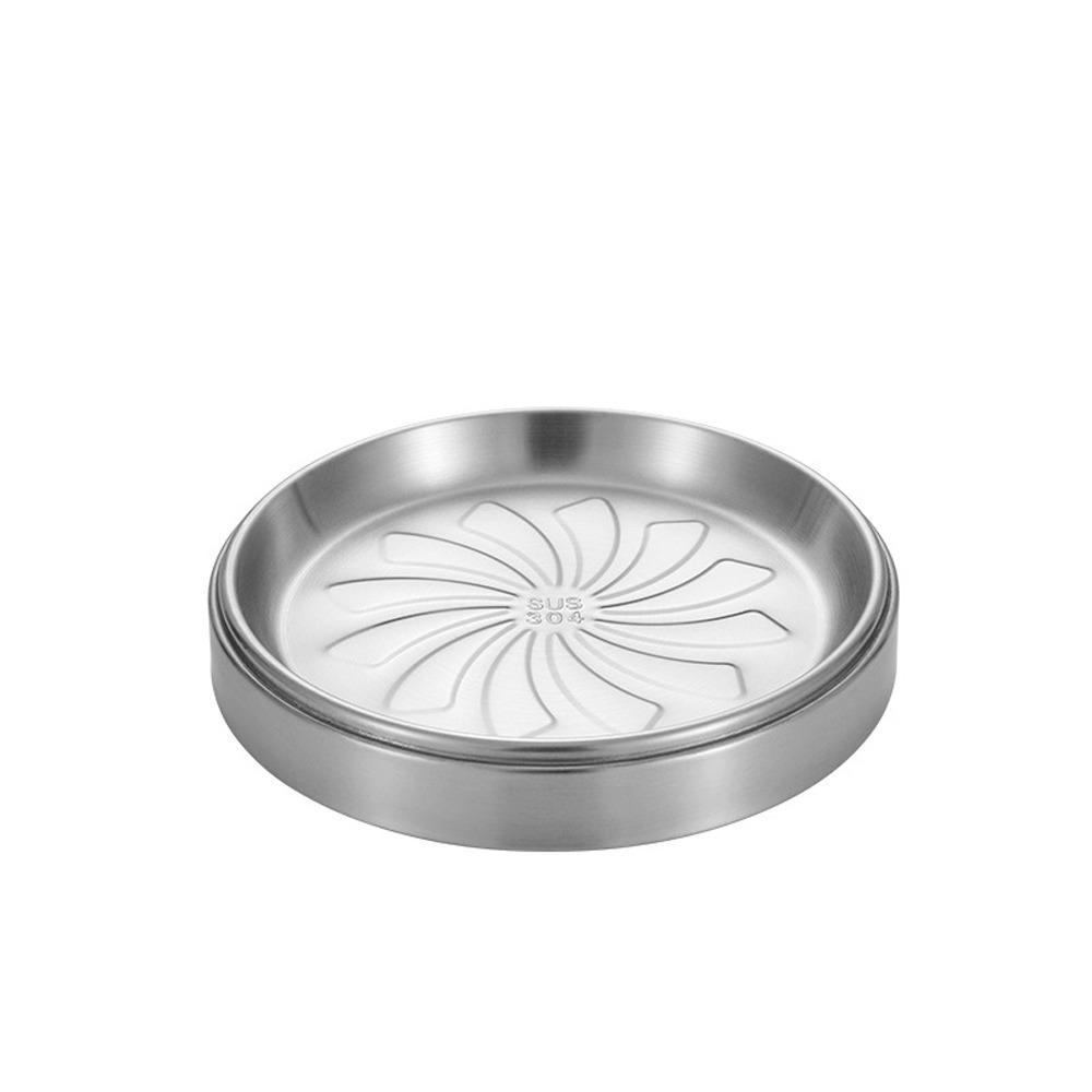 

Stacked Barbecue Tray Thickened Storage Tray Tableware Steak Plate Kitchen Dishes серебряный