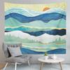 Karda Sunrise Mountain Print Pattern Tapestry Home Living Room Bedroom Wall Decor Backdrop Cloth Tapestry