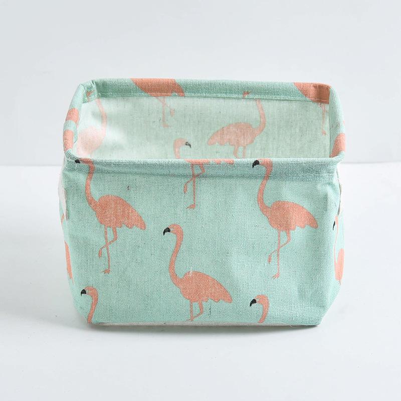1 stück Baumwolle Leinen Stoff Wasserdicht Desktop Kleinigkeiten Korb Lagerung Box Kosmetik Spielzeug Organizer Unterwäsche Socken Kleidung Storagebag