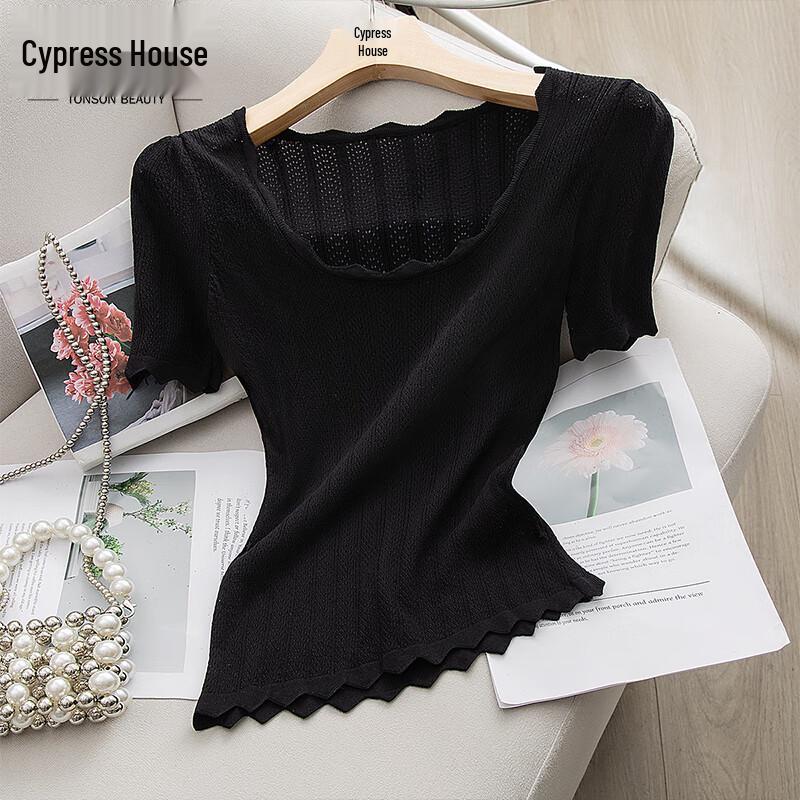 Women s Slim Fit Round Neck Knit Top One Size