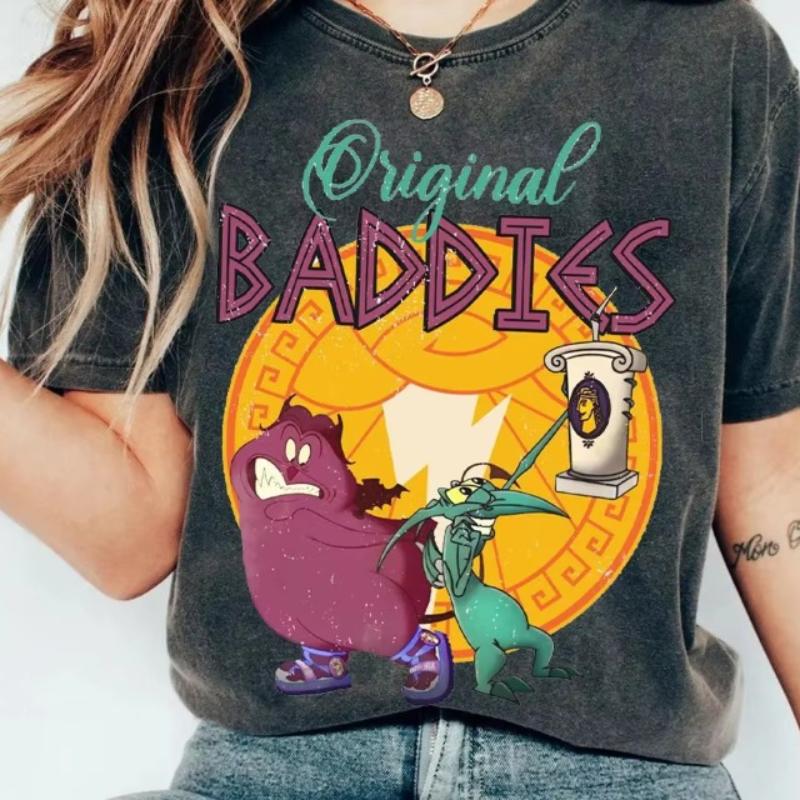 Vintage Pain and Panic Original Baddies Shirt Hercules Villains Tshirt Magic Kingdom Unisex Women Loose Cotton Top S