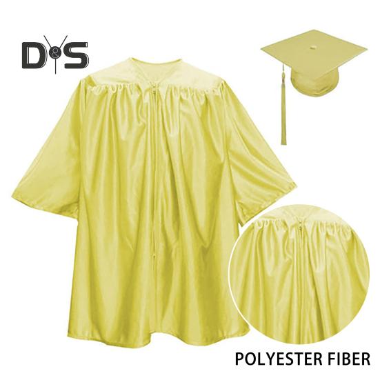 1 Set Unisex Kinder Abschlussrobe Hut Set Frontreißverschluss Lose Quaste Jahresschild Schüler Kindergarten Abschlusszeremonie Talar Kappe Quaste Set