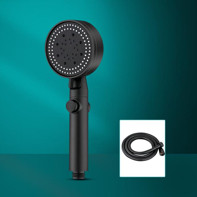 5-speed Ajustable High-pressure Shower Head One-key Stop Water Water-saving Hand-held Shower Head with Hose Bathroom Accessories