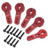 ShareGoo 25T Aluminum Servo Horn with M3 Thread Steering Arm for RC Car Airplane - Red (5pcs)