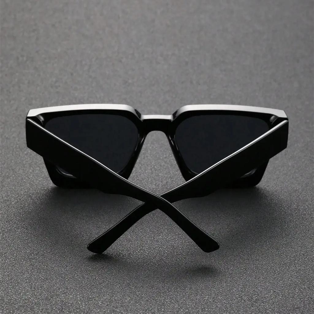 Square Vintage Sunglasses For Men Women Fashion Big Black Frame Shades Retro Designer Sun glasses Driving Eyewear Male UV400