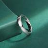 Simple Wide Face S925 Sterling Silver Ring for Men's Classic Wide Silver Ring Daily with Sterling Silver Jewelry Couple Ring